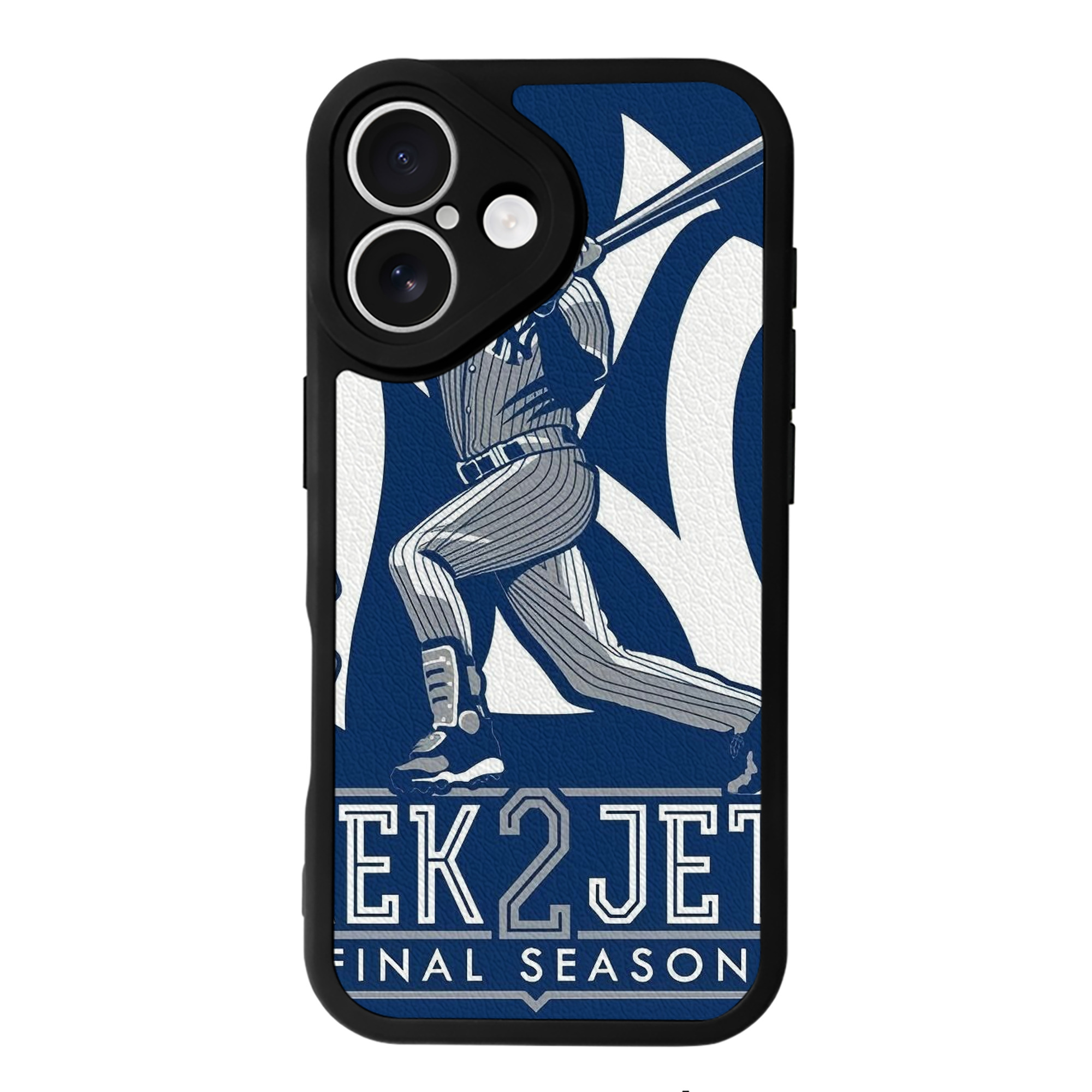 Derek Jeter 104 IPhone 16 Silicone Leather Case – UV Print, Lambskin Texture – Perfect Fit, Wireless Charging Compatible, Scratch Resistant, Precise Cutouts – Stylish Protection For IPhone 16